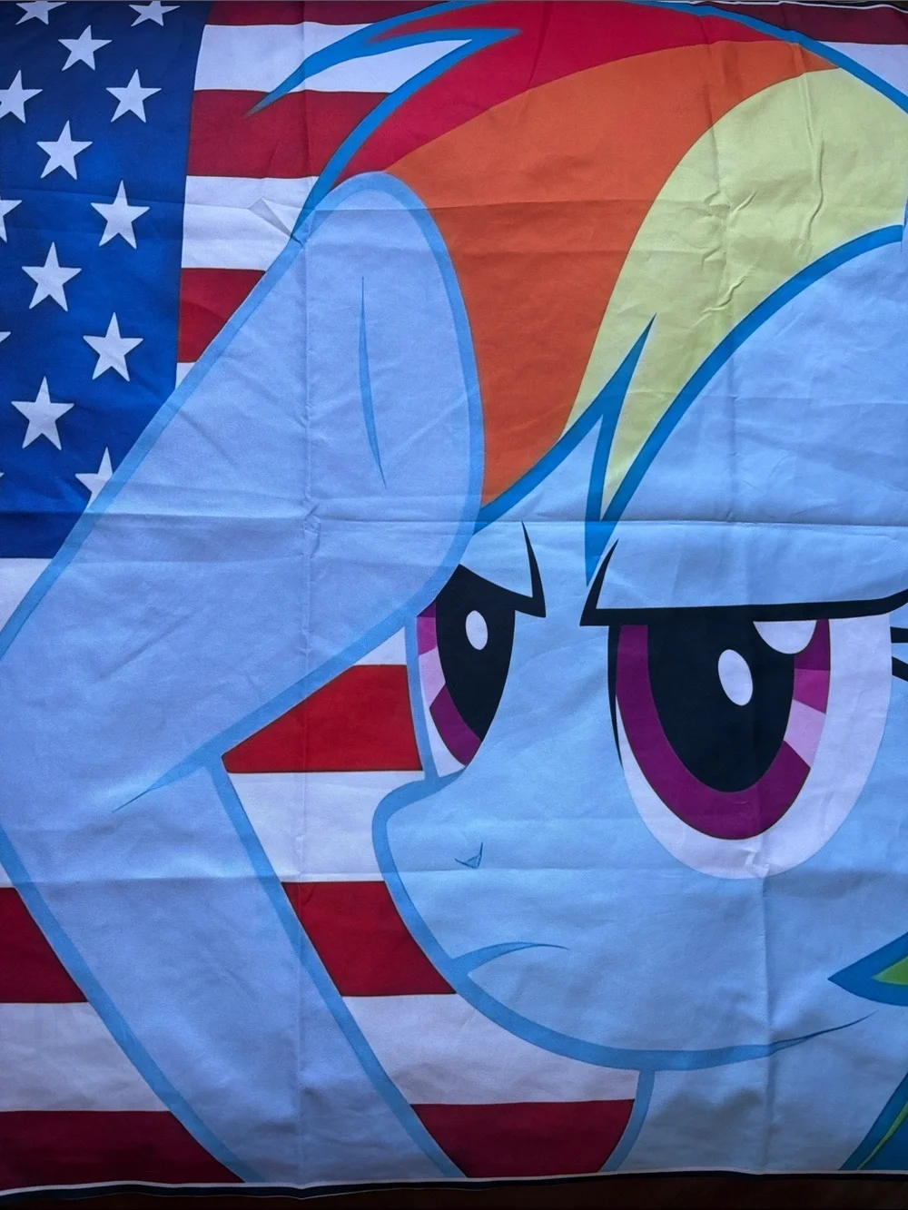 My Little Pony Rainbow Dash American Flag Wall Tapestry - Blue